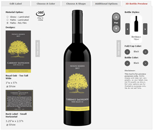 3D Wine Bottle Previewer